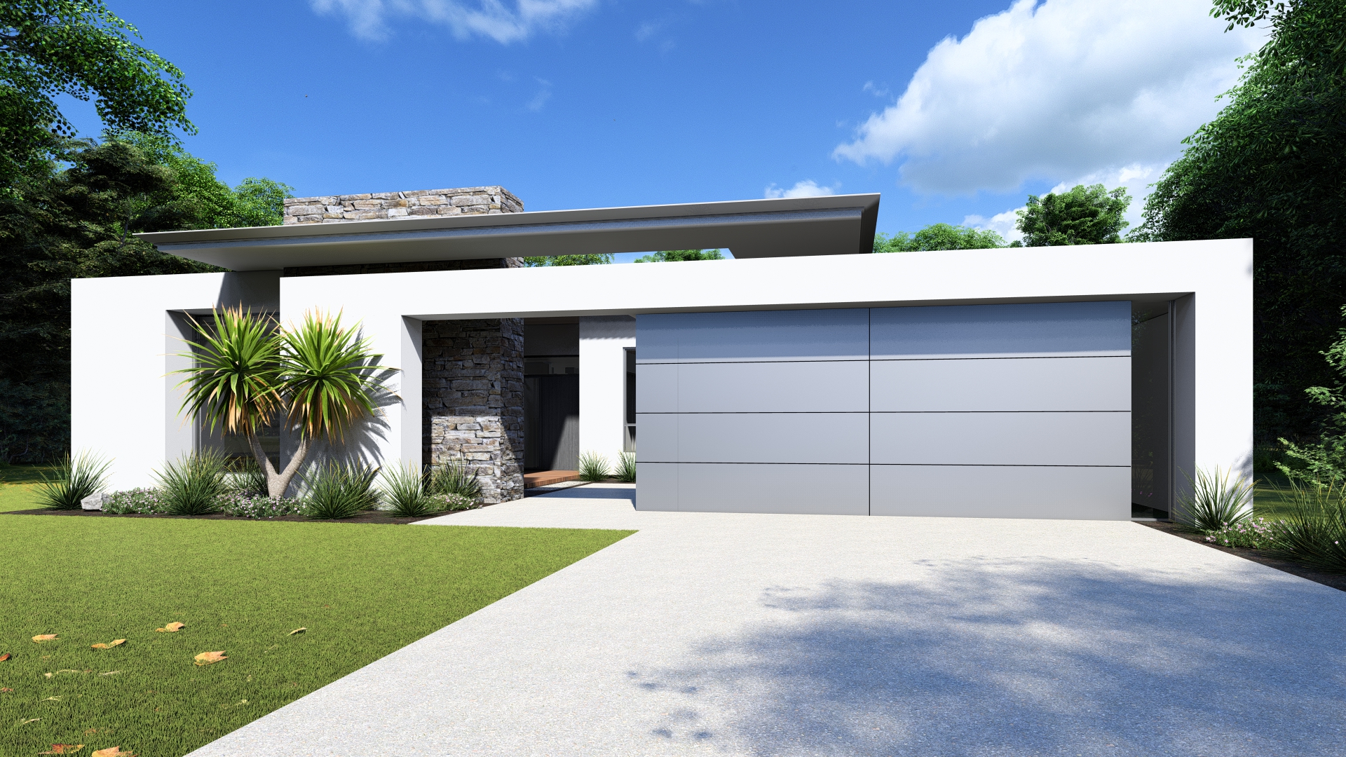 3D render of a contemporary Australian home